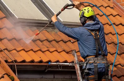 Démoussage et hydrofuge de toiture à Castelbiague